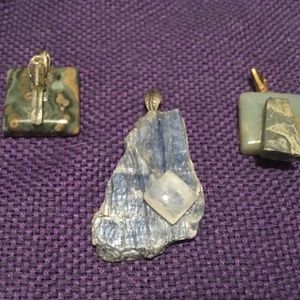Petite Handmade Pendants - Sterling 1/30 or all 3/60 Kyanite, Quartz, Pietersite